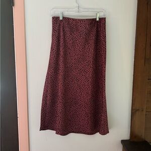 Cheetah Animal Print Pull On Midi Skirt